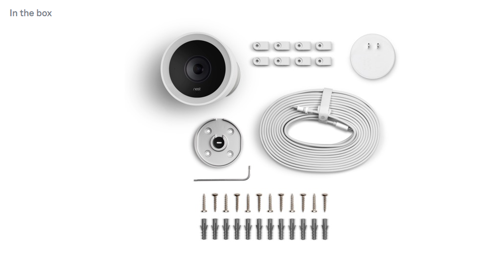 nest cam iq outdoor extension cable