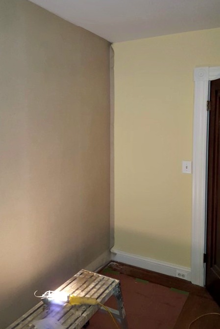 Hanging Wallpaper on a Feature Wall :: A Fix for a Troubled Plaster Wall